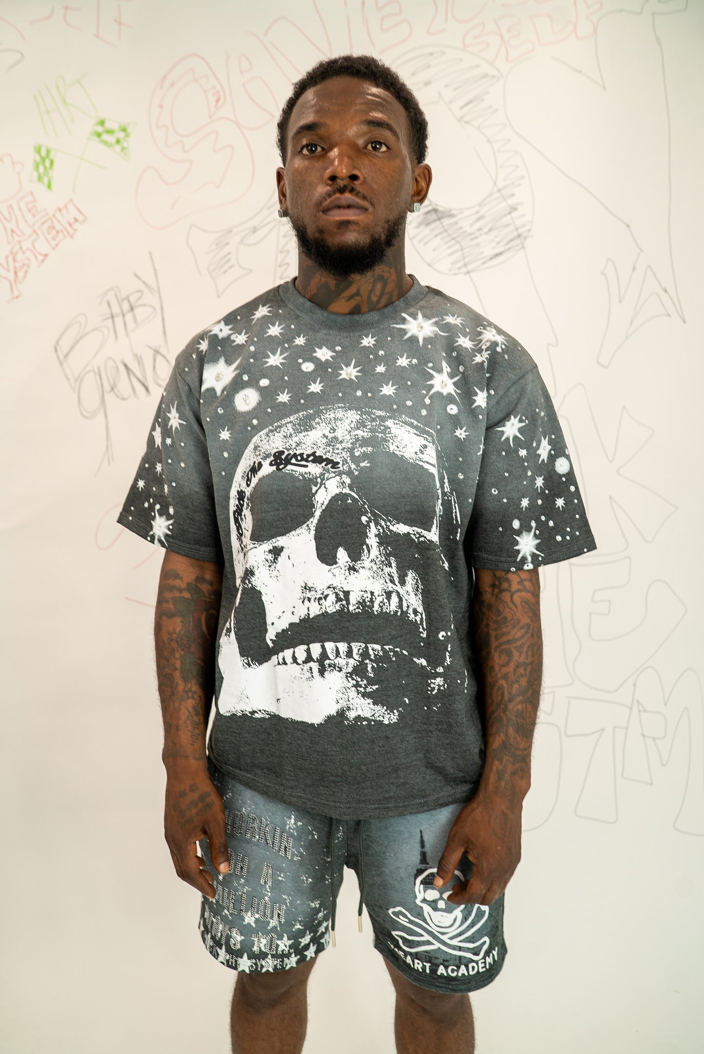 Sunfaded Charcoal “Seeing Stars” Tee