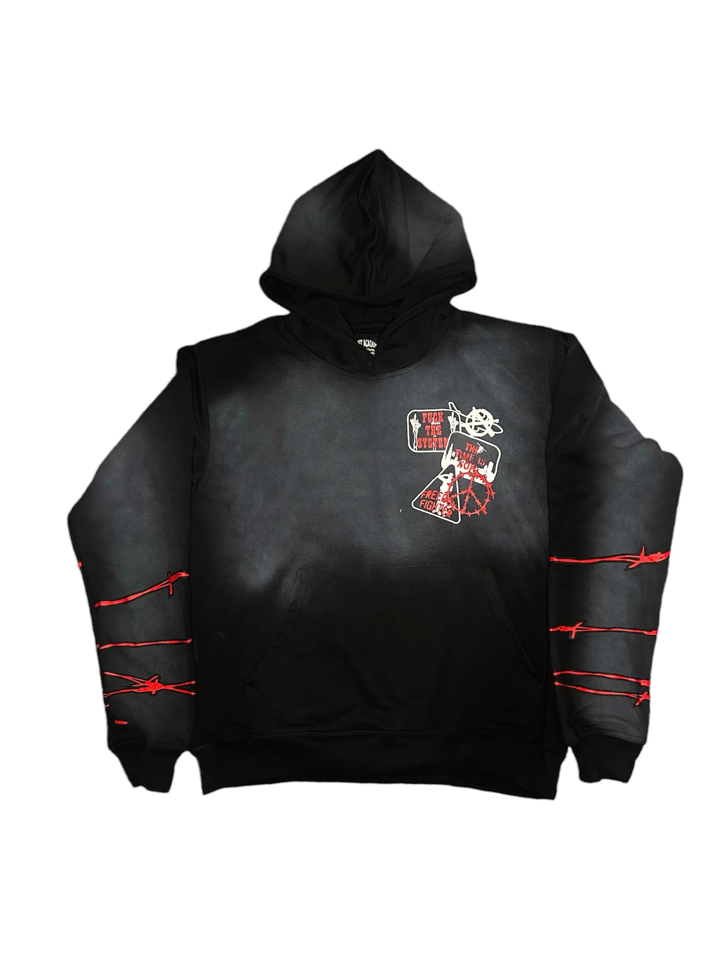 Worked Blk “FTS Barbed” Hoodie