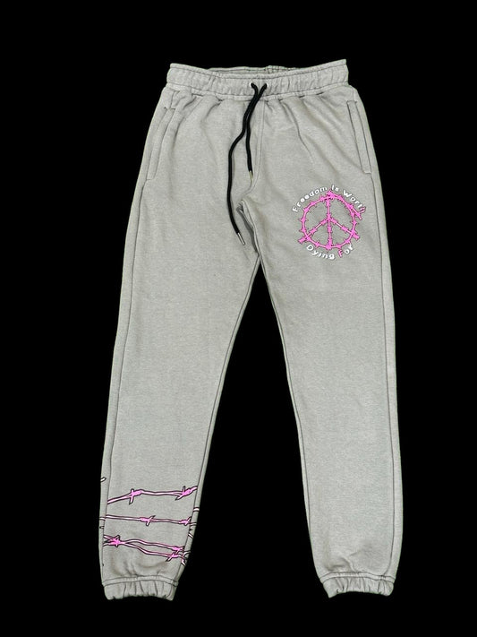 Gray “Barbed Bottoms” Sweatpants