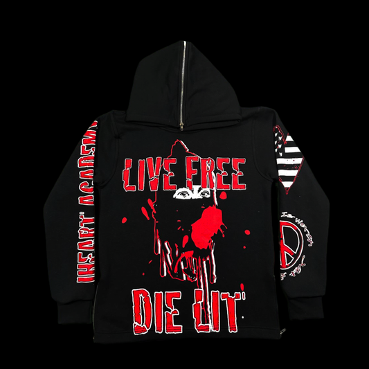 Black “Live Free Die Lit Revolt” Hoodie